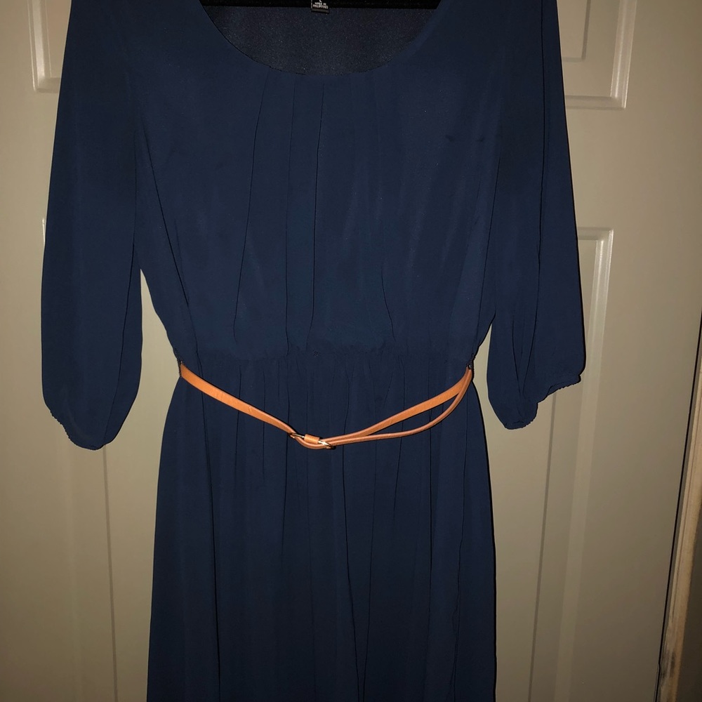 A. Byer navy 3/4 sleeve dress